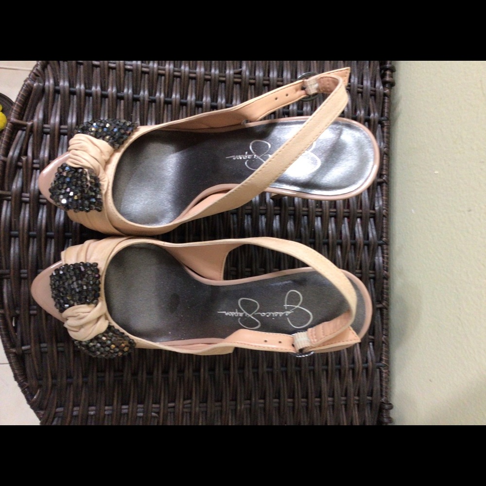 Nude Jessica Simpson High Heels